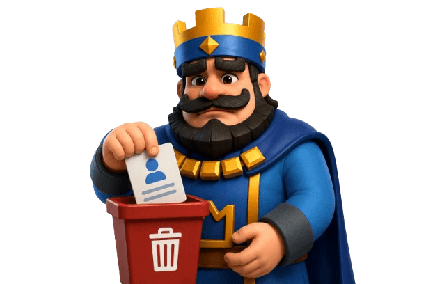 RoyaleCoach AI account and personal data deletion