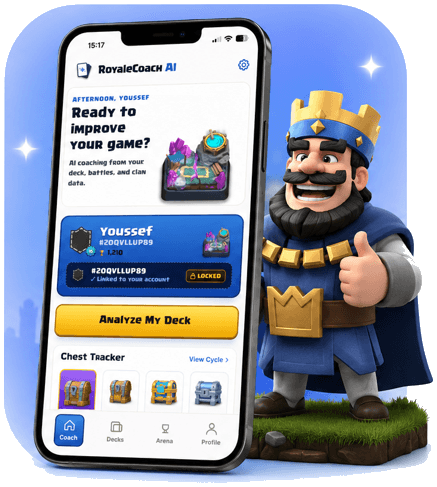 RoyaleCoach AI coaching app home screen
